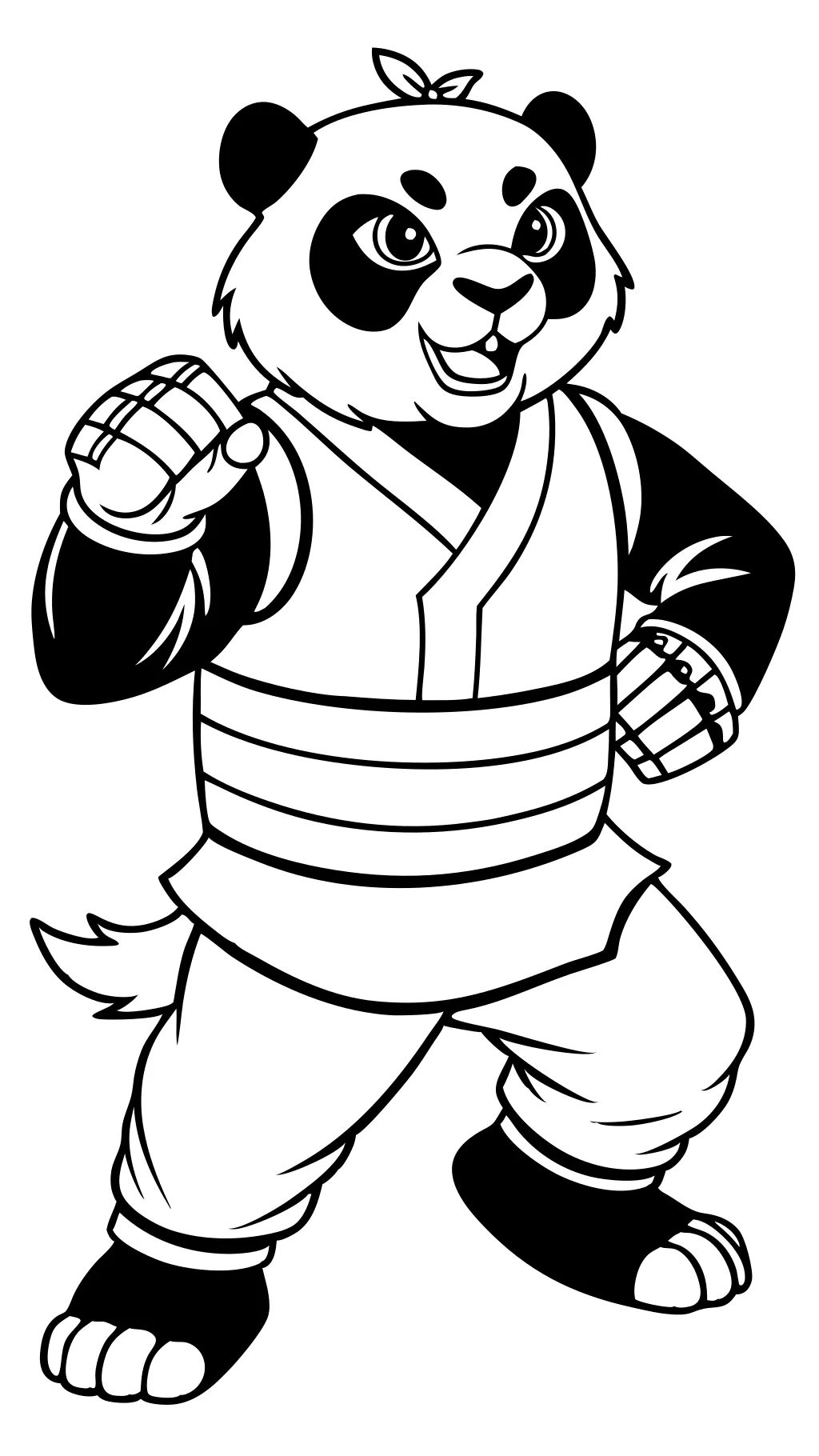 coloriage kung fu panda 4